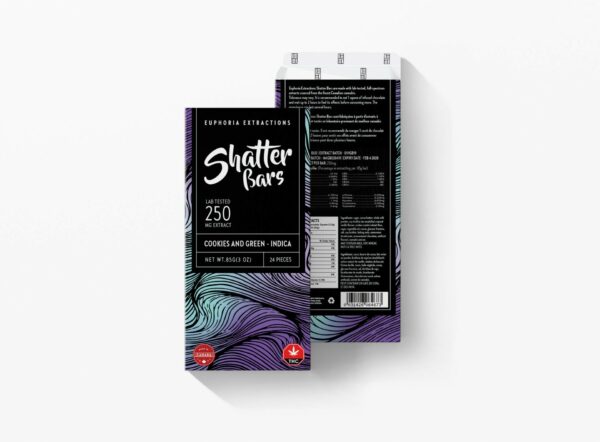 Euphoria Extractions – 500mg Shatter Bar – Milk Chocolate (Sativa) | Daily Marijuana Canada