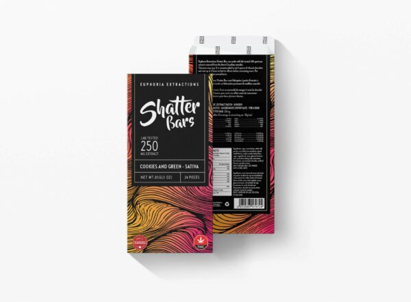Euphoria Extractions – 500mg Shatter Bar – Milk Chocolate (Sativa) | Daily Marijuana Canada