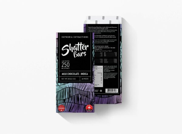 Euphoria Extractions – 500mg Shatter Bar – Milk Chocolate (Sativa) | Daily Marijuana Canada