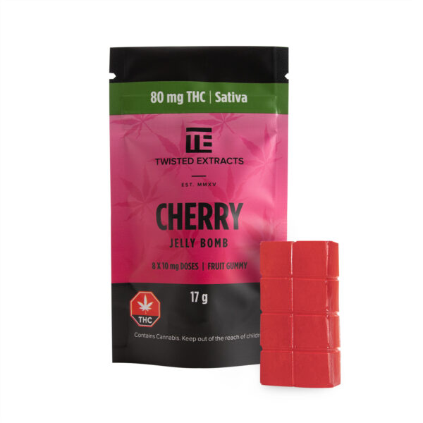 Twisted Extracts – Cherry Jelly Bomb – Sativa – 80mg THC | Daily Marijuana Canada