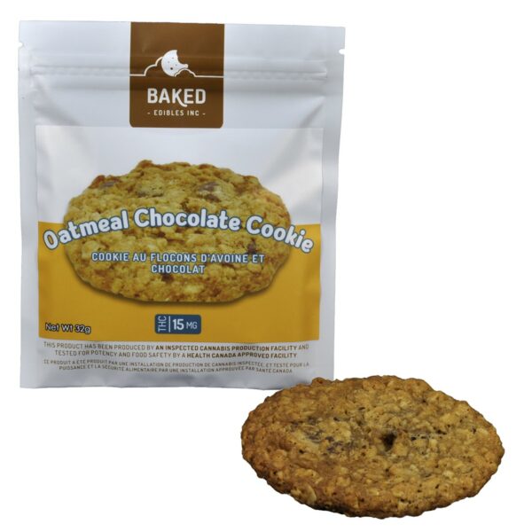 Baked Edibles – Cookie – Oatmeal Chocolate 15mg THC | Daily Marijuana Canada