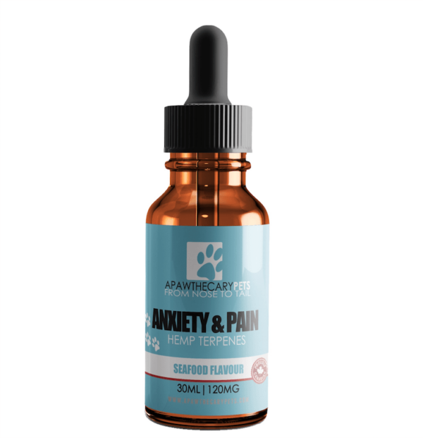 Apawthecary Pets – Anxiety & Pain Tincture – Seafood Medley Flavour 120mg | Daily Marijuana Canada