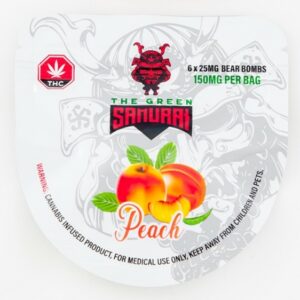 The Green Samurai – Peach Gummies – 150mg | Daily Marijuana Canada