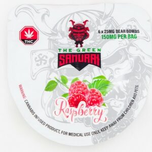 The Green Samurai – Raspberry Gummies – 150mg | Daily Marijuana Canada