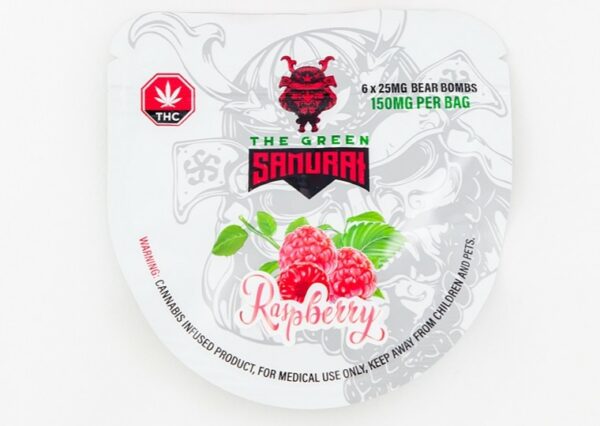 The Green Samurai – Raspberry Gummies – 150mg | Daily Marijuana Canada