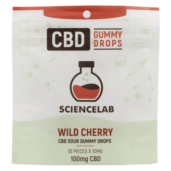 Sciencelab – CBD Sour Gummy Drops – Wild Cherry 100mg CBD | Daily Marijuana Canada