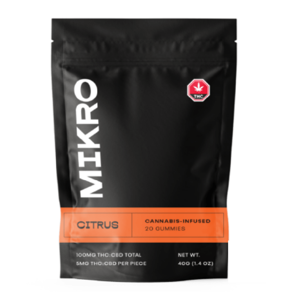 Mikro – 1:1 THC/CBD Gummies – 100mg – Citrus | Daily Marijuana Canada