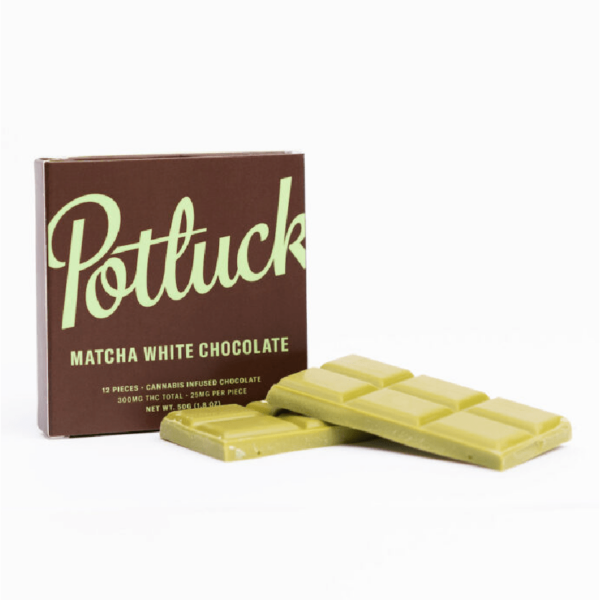 Potluck – Infused Chocolate – Matcha White Chocolate – 300mg THC | Daily Marijuana Canada
