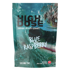 High Dose – cannabis Infused Gummies – Blue Raspberry – 1000mg/1500mg | Daily Marijuana Canada