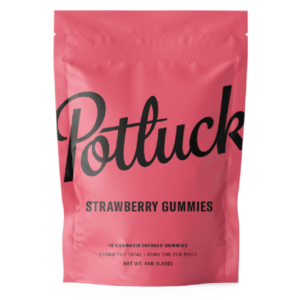 Potluck Extracts – Strawberry Gummies – 200mg THC | Daily Marijuana Canada